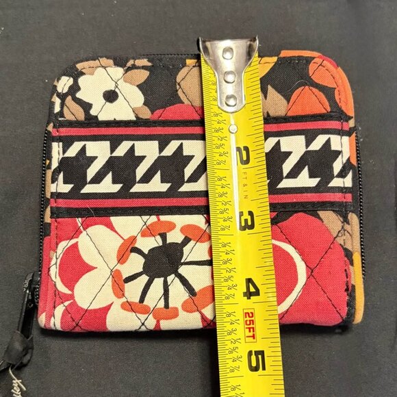 VTG Vera Bradley Bifold Wallet Bittersweet Floral Boho & Houndstooth Pattern - Picture 8 of 9